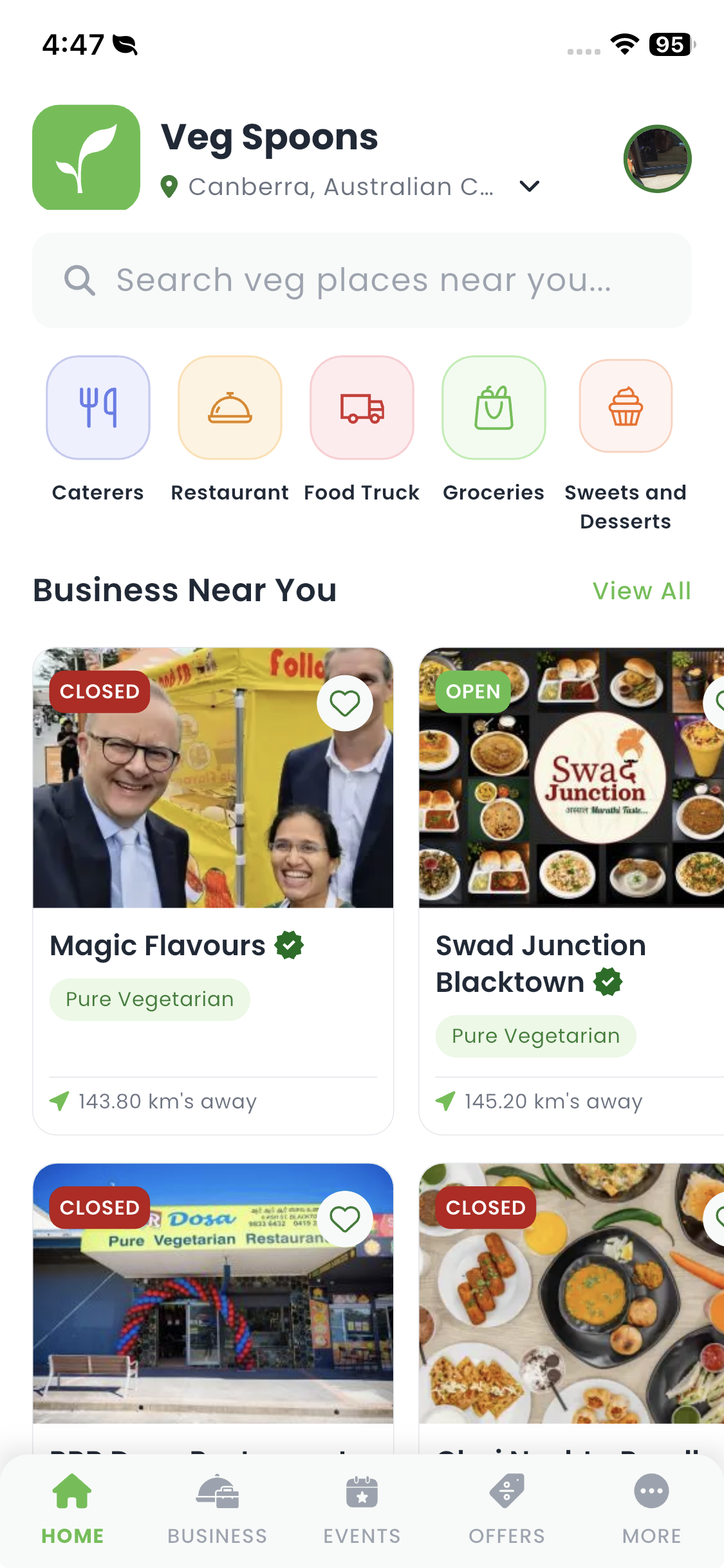 Veg Spoons Mobile App